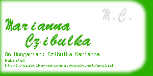 marianna czibulka business card